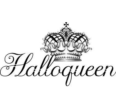 T shirt halloween halloween krona utsaga - Tenstickers