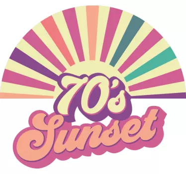 T-shirt 70-tals solnedgång citat och solnedgång - Tenstickers