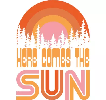 T-shirt här kommer solen - Tenstickers