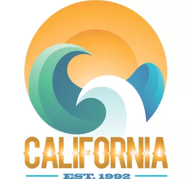 California coastal waves t-shirt - Tenstickers