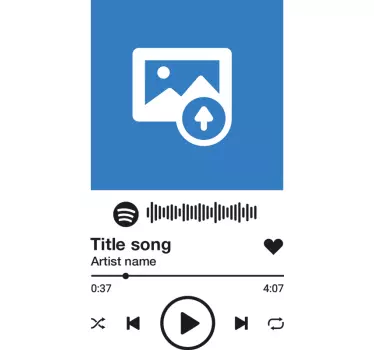 Spotify med text och bild t-shirt - Tenstickers