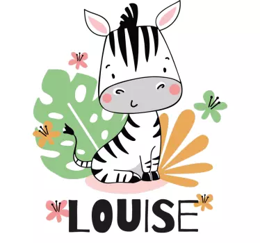 Barn t-shirt söt zebraillustration - Tenstickers