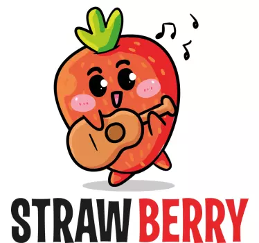 Jordgubb t-shirt barn skjorta - Tenstickers
