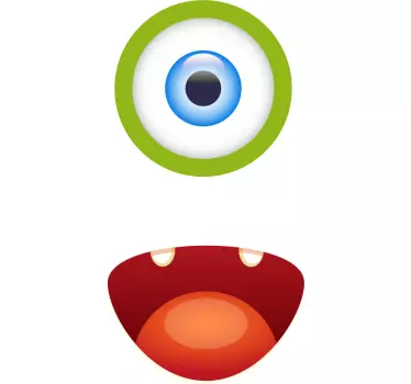 Monster ögon och mun barn skjorta - Tenstickers
