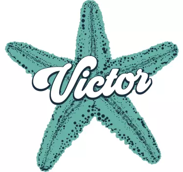 T-shirt med namn sjöstjärna med victor namn - Tenstickers