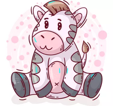Sebra ritning baby t-shirt - Tenstickers