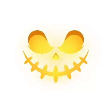 Glödande pumpa ansikte halloween t-shirt - Tenstickers