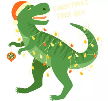 Tree rex dino jul tee shirts - Tenstickers