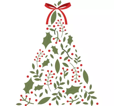 Festlig träd design christmas tshirt - Tenstickers