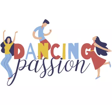 Dancing passion tema t-shirt - Tenstickers