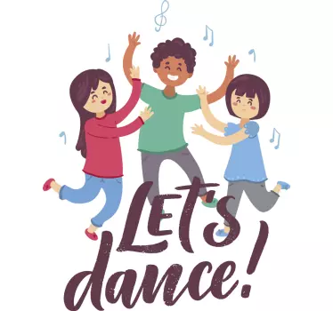 Barn som dansar t-shirt - Tenstickers