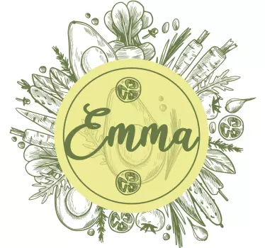 T-shirt med namn personlig kulinarisk essens - Tenstickers