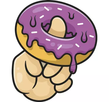 Finger håller donut barn t-shirt - Tenstickers