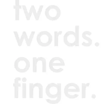 Två ord en finger t-shirt - Tenstickers
