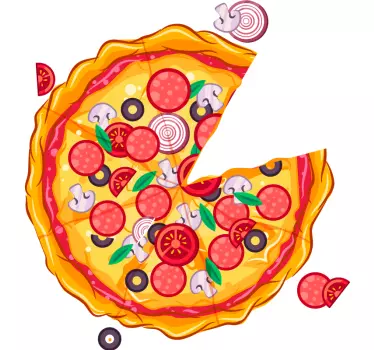 Pizza skiva far och son matchande skjortor - Tenstickers