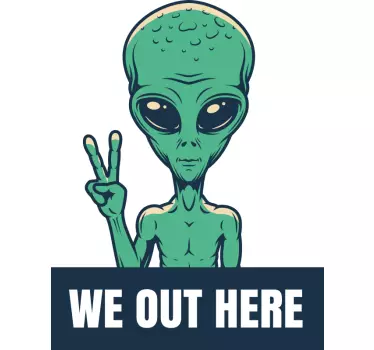 Alien fredstecken t-shirt - Tenstickers