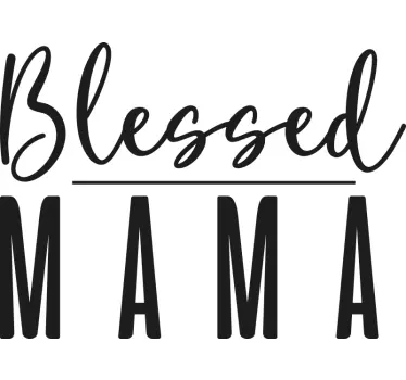 Mors och dotter t-shirt välsignad familjebonding - Tenstickers