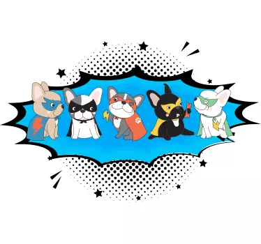 Barn t-shirt superhjältehundar kollektion - Tenstickers