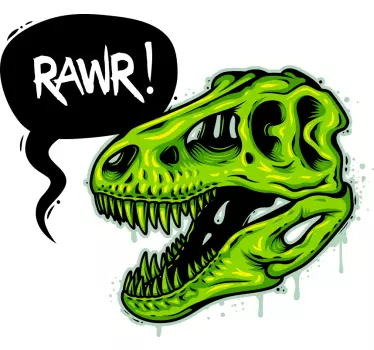Mors och dotter t-shirt grön dinosauruttryck - Tenstickers