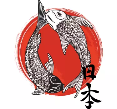 Japan och flagga t-shirt - Tenstickers
