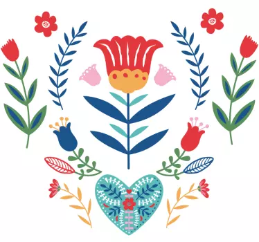 Polska blomma vallmo herr t-shirt - Tenstickers