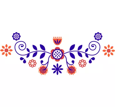 Levande blommönster t-shirt - Tenstickers