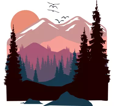 T-shirt med naturbild - Tenstickers