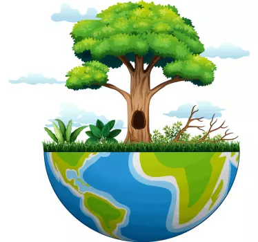 Tecknad planet earth barn skjorta - Tenstickers