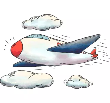 Röd näsa flygplan barn skjorta - Tenstickers