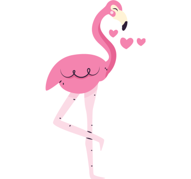 Två flamingos par t-shirt - Tenstickers
