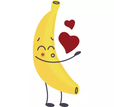 Roliga kärleksbananer med hjärtan som matchar skjortor för par - Tenstickers