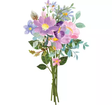 Vacker bukett med rosa blommor skjorta - Tenstickers