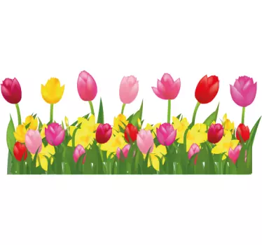 Tecknad blomma fyrkantig skjorta - Tenstickers
