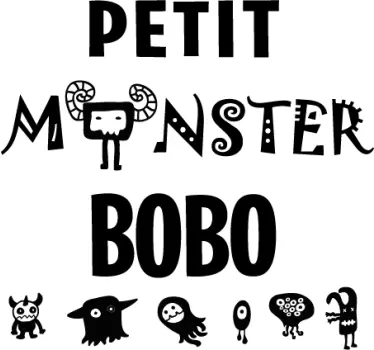 Bebis t-shirt lekfulla monsterfamiljen - Tenstickers
