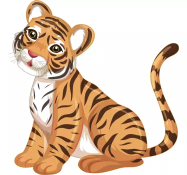 Baby tiger porträtt barn skjorta - Tenstickers