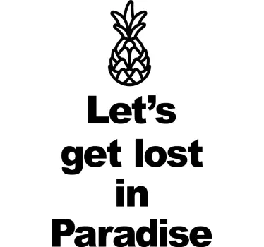 Pineapple paradise budskap t-shirt - Tenstickers