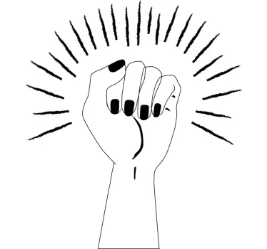 Empowermentens knutna hand t-shirt - Tenstickers