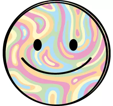 Bebis t-shirt med leende färgglad ansikte - Tenstickers