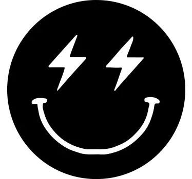 Rosa blixt smiley face barn skjorta - Tenstickers