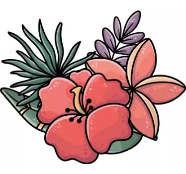 Floral arrangement style t-shirt - Tenstickers