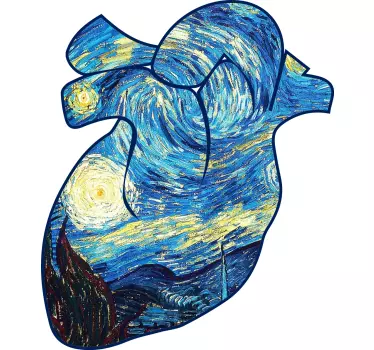 Starry night vincent van gogh inspirerad t-shirt - Tenstickers