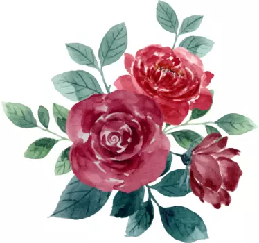 T-shirt rosblomsterarrangemang - Tenstickers