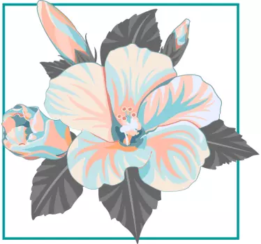 Floral fira tillfälle t-shirt - Tenstickers