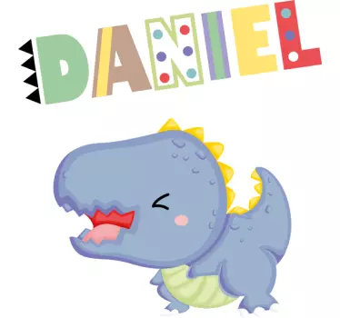 Baby dinosaurie med skräddarsydd namn för barn - Tenstickers