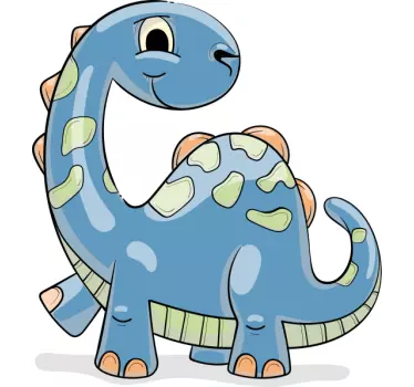 Blå dinosaurie tecknad barnskjorta - Tenstickers