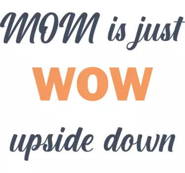 Mamma är bara wow mors dag t-shirt - Tenstickers