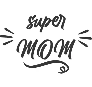 Super mamma i grå morsdag t-shirt - Tenstickers
