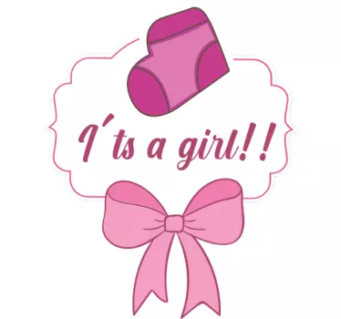 Flickaktig baby shower med namn baby t-shirt - Tenstickers