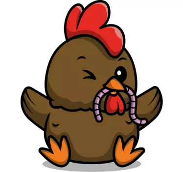 Söt tupp skjorta med tupp - Tenstickers