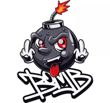 Explosiv tecknad karaktär t-shirt - Tenstickers